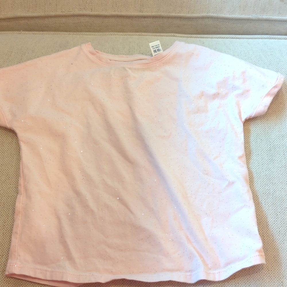 Okaidi Pink Glitter crop top (size 4)